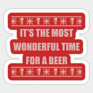 It's The Most Wonderful Time For A Beer Sticker